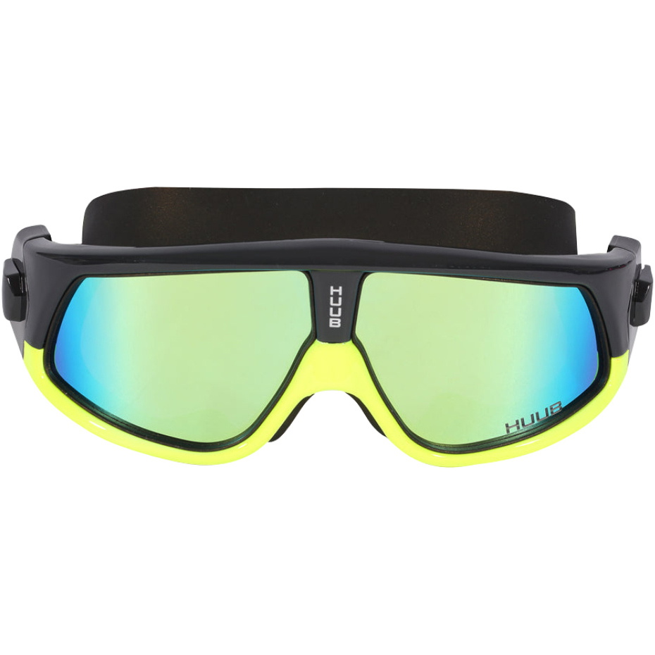 2026 HUUB Ryft Mask A2-RYFTBY - Met Black / Fluo Yel - Polarised Dk Smoke Gold Mir